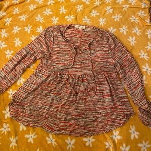 Boho long sleeve flowy top